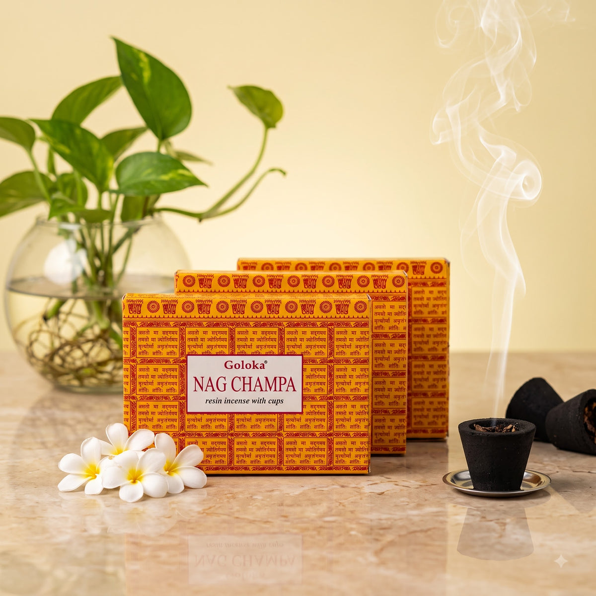 Nag Champa Cup Sambrani – Pack of 3
