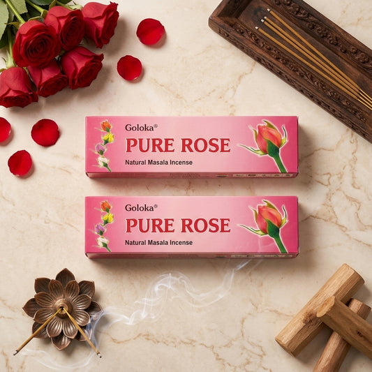 GOLOKA Pure Rose Masala Agarbatti 100g | Pack of 2