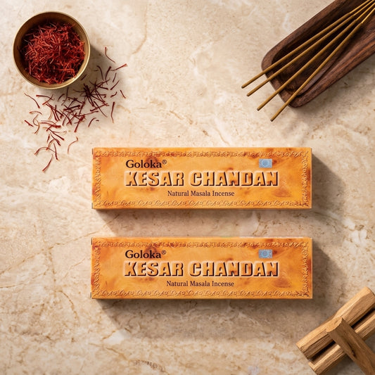 GOLOKA Kesar Chandan Masala Agarbatti 100g | Pack of 2