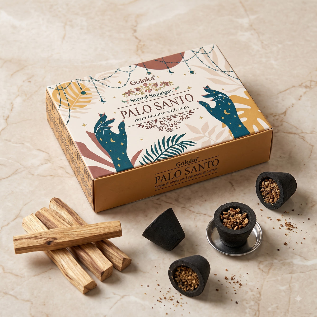Palo Santo Cup Sambrani Pack of 3 – image 3