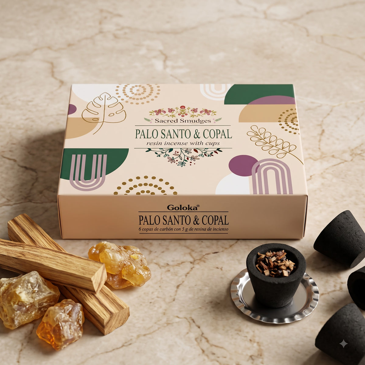 Palo Santo & Copal Cup Sambrani Pack – image 4