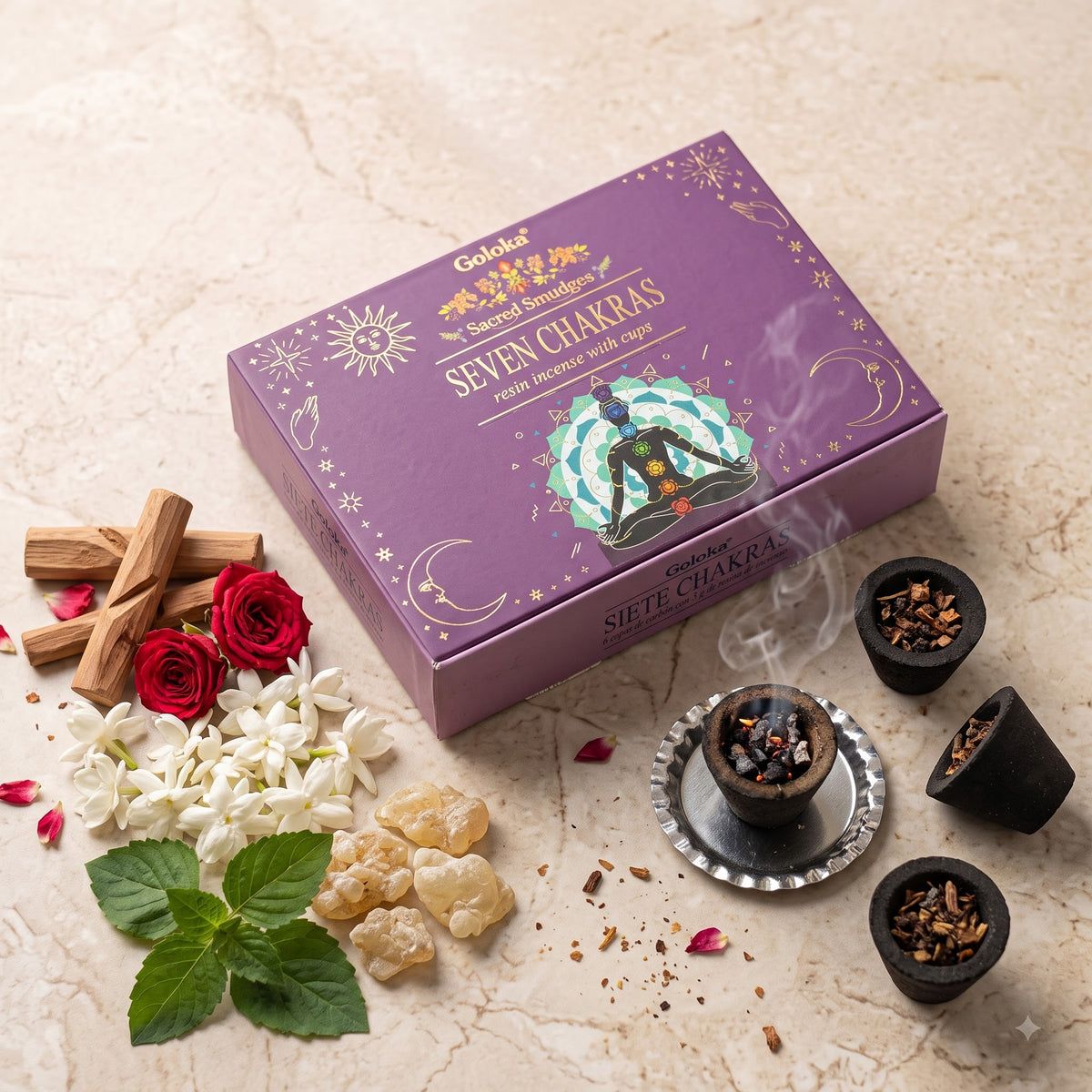 Seven Chakra Cup Sambrani Pack of 3 – image 5