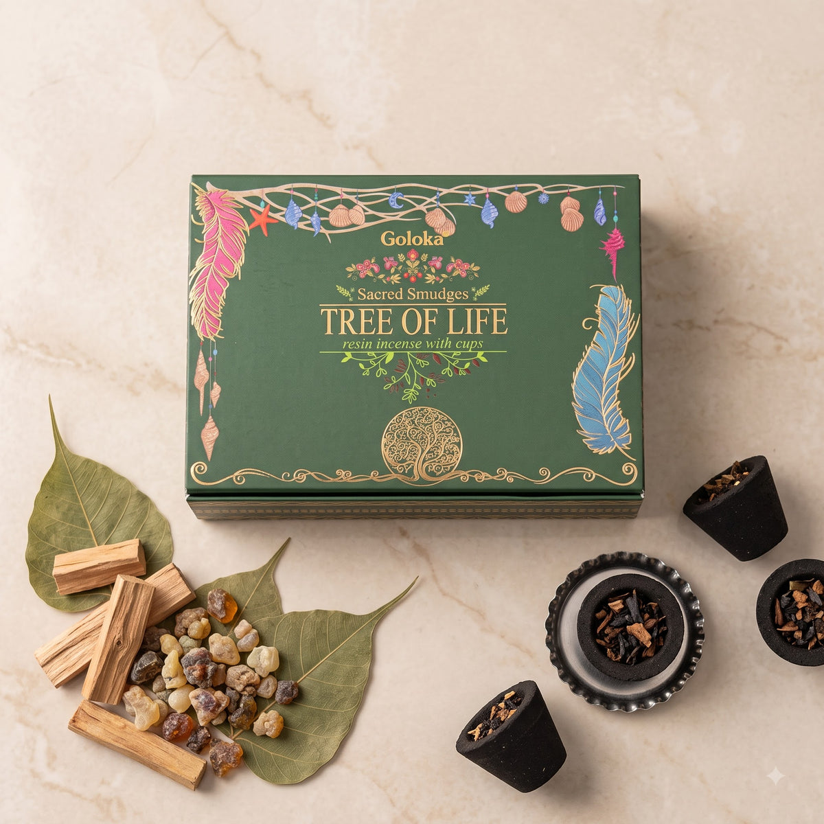 Tree Of Life Cup Sambrani Pack of 3 – image 4
