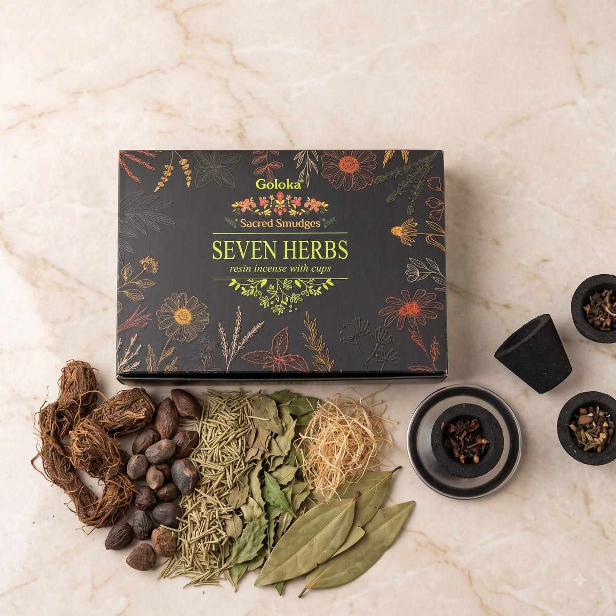 Seven Herbs Cup Sambrani Pack of 3 – image 4