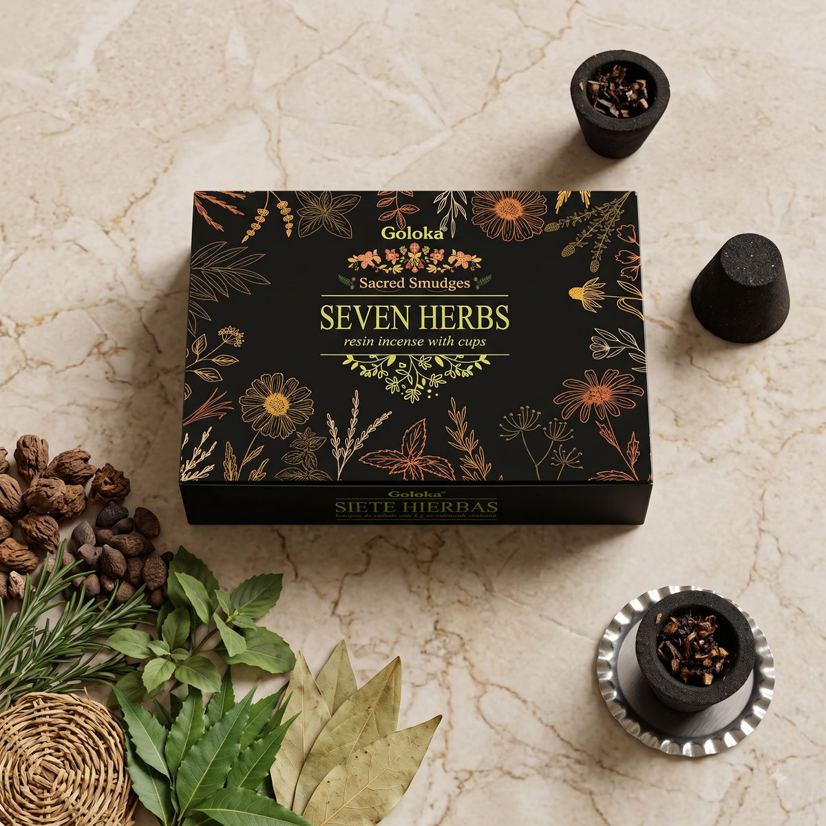 Seven Herbs Cup Sambrani Pack of 3 – image 5