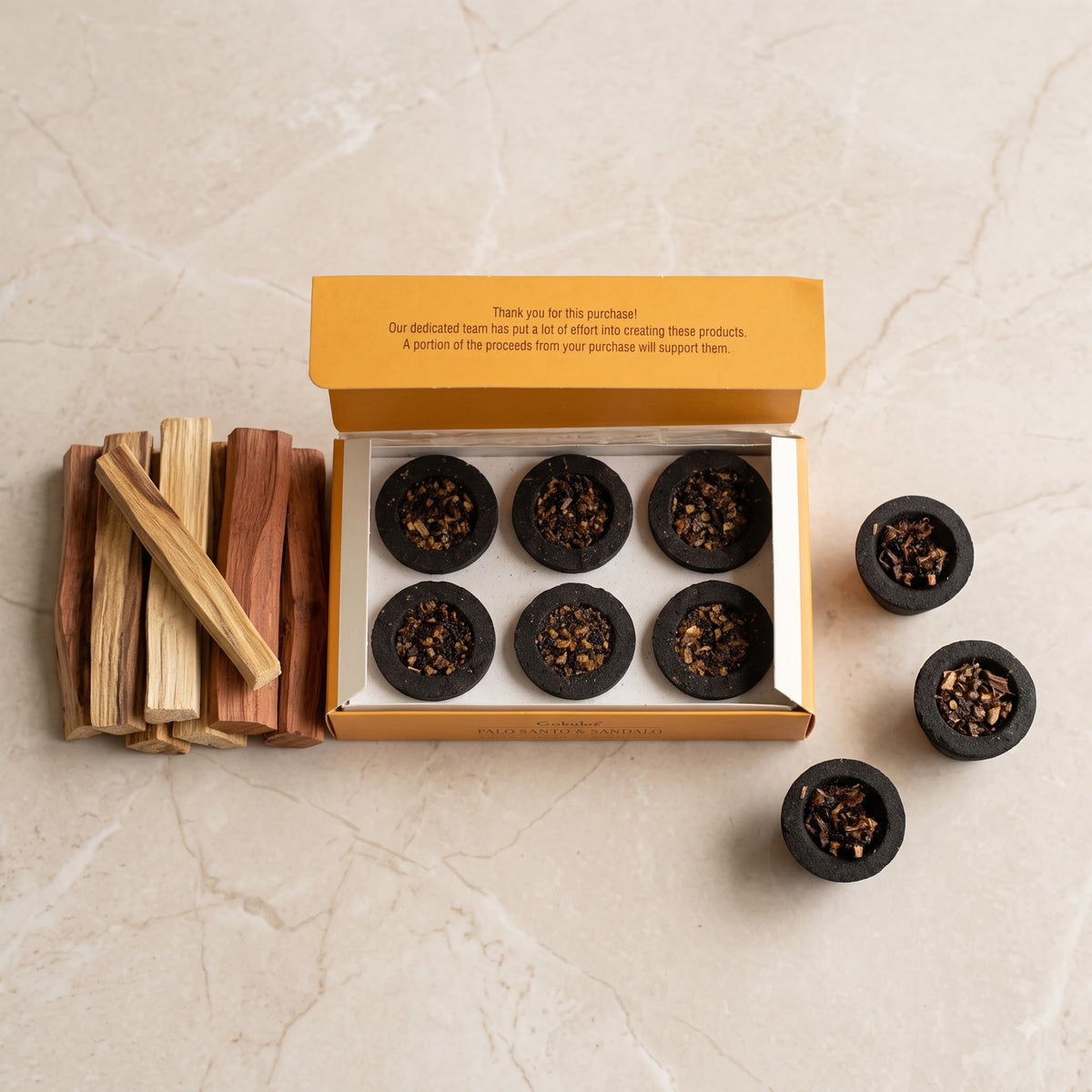 Palo Santo & Sandalwood Cup Sambrani Pack – image 5