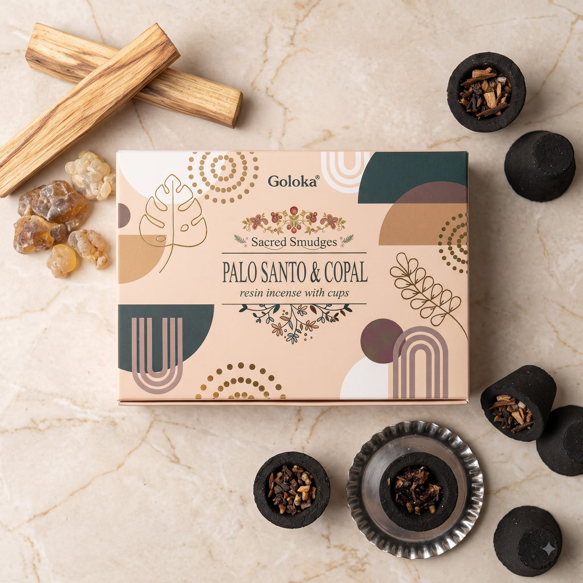 Palo Santo & Copal Cup Sambrani Pack – image 3