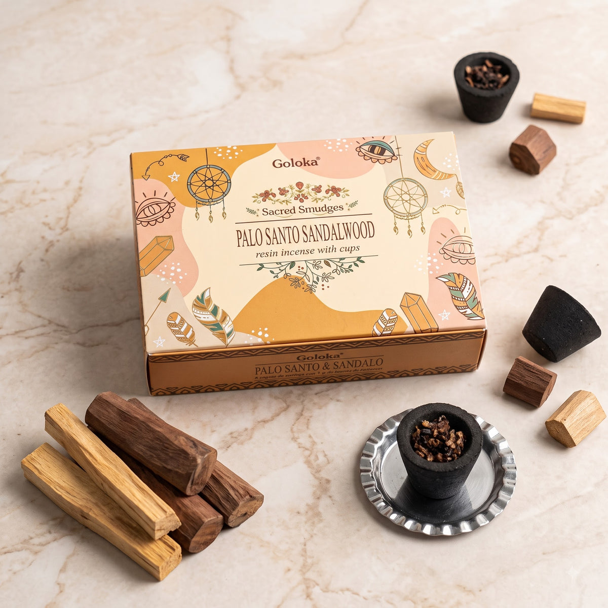 Palo Santo & Sandalwood Cup Sambrani Pack – image 3