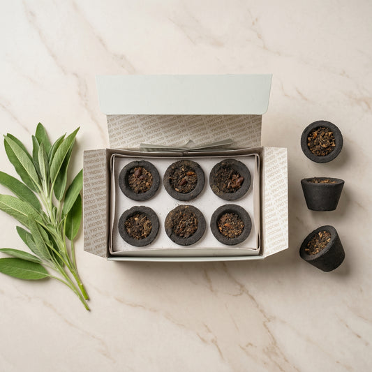 White Sage Cup Sambrani Pack of 3