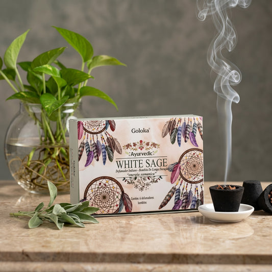 White Sage Cup Sambrani Pack of 3