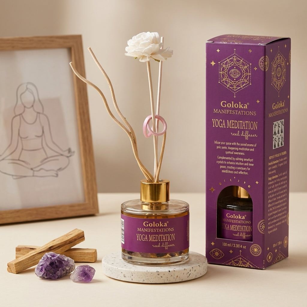 Manifestations Yoga Meditation 100 ml Gemstone Reed Diffuser Pack