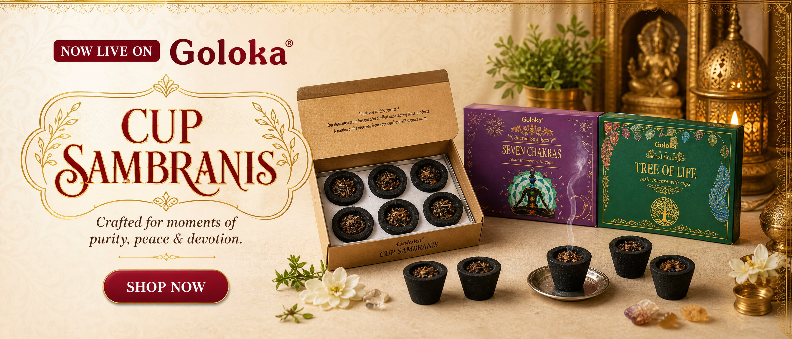 Goloka Cup Sambranis now live banner
