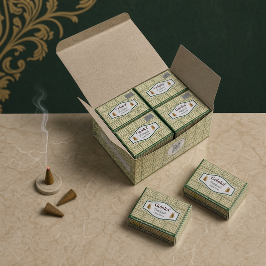 GOLOKA Premium Patchouli Dhoop Cones – 10 Cones