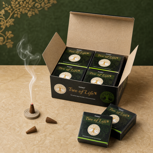 GOLOKA Tree of Life Dhoop Cones – 10 Cones