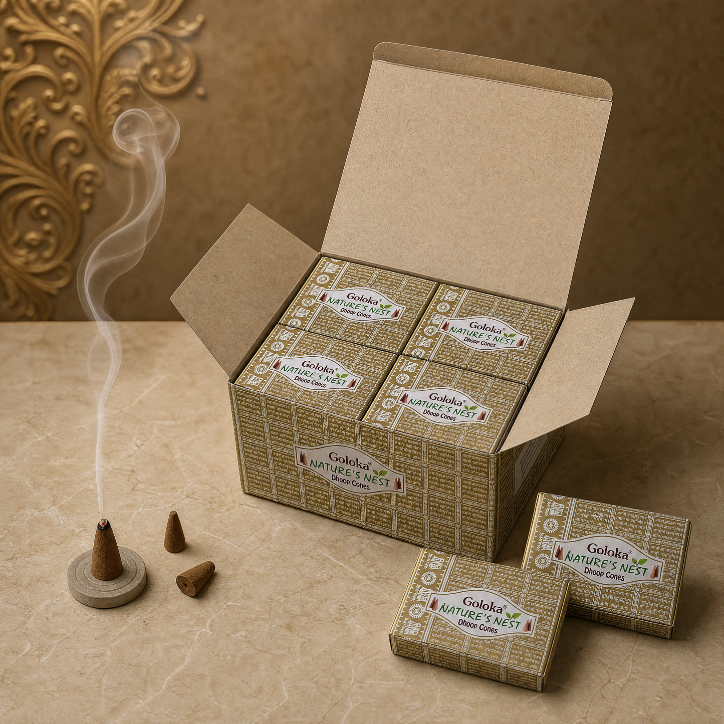 GOLOKA Nature’s Nest Dhoop Cones – 10 Cones