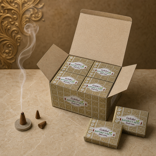 GOLOKA Nature’s Nest Dhoop Cones – 10 Cones