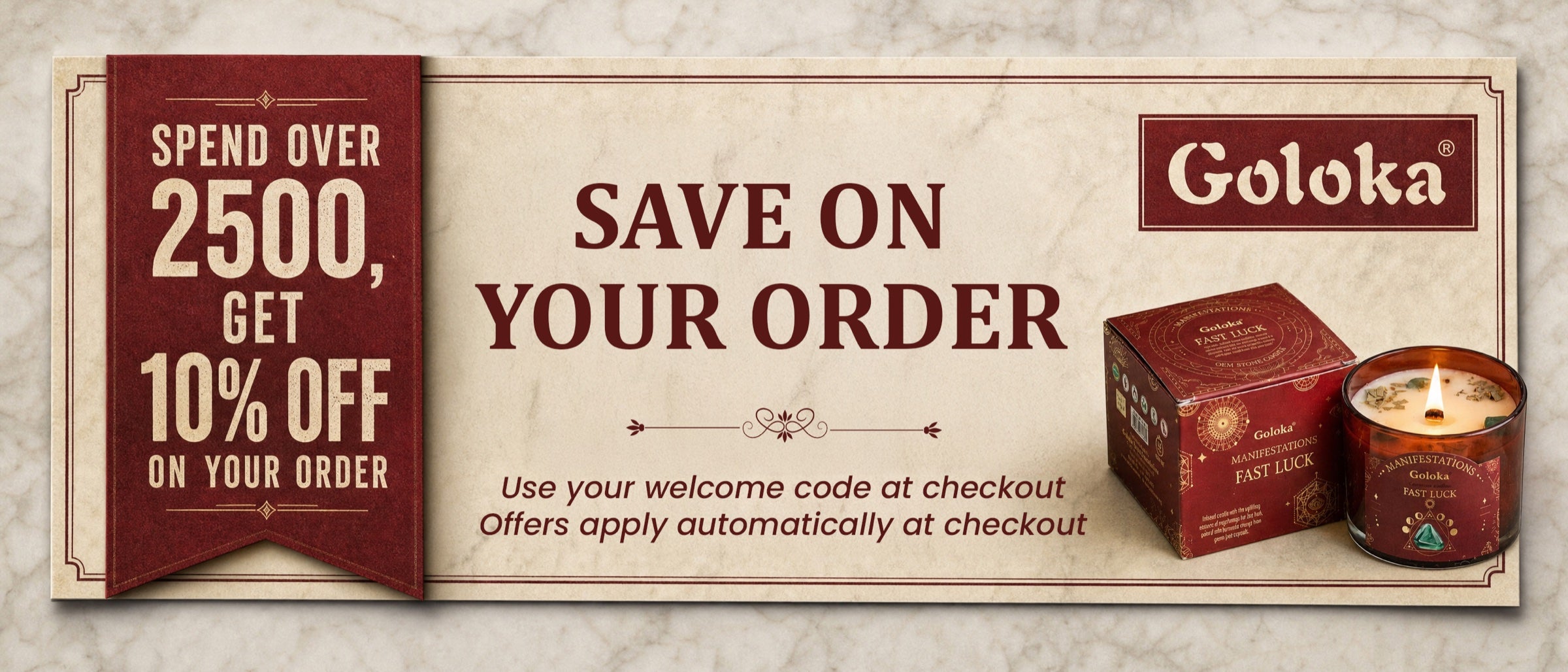 Save on your order: spend over ₹2,500 and get 10% off. Use your welcome code at checkout. Offers apply automatically at checkout.